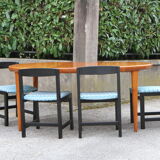 Danish teak extendable round table of the years 60