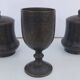 Bronze damasked covered pots Kadjar Afghanistan Persian Islamic art