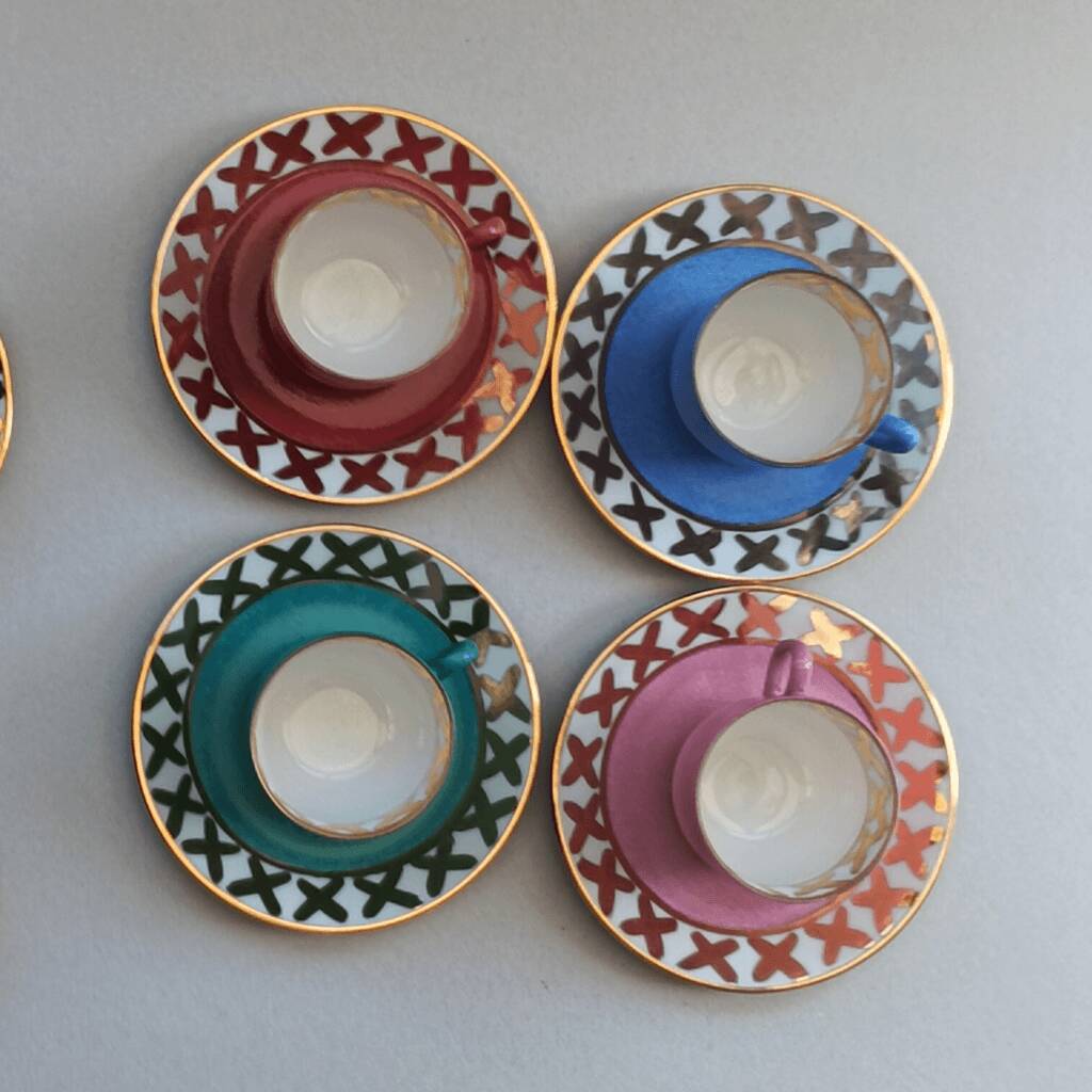 Service of 4 cups designed by Hilton McConnico from the 1980s.