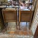 Pair of Louis XV style oak bedside tables