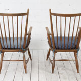 Set of 2 1950s toboggan bar chairs