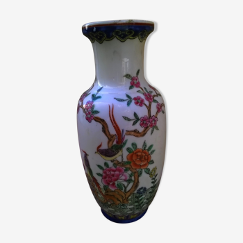 Vase asiatique a décor d'oiseaux