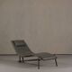 Chaise longue en cuir gris Donovan par Giuseppe Viganò pour Cattelan, Italie, années 2000.