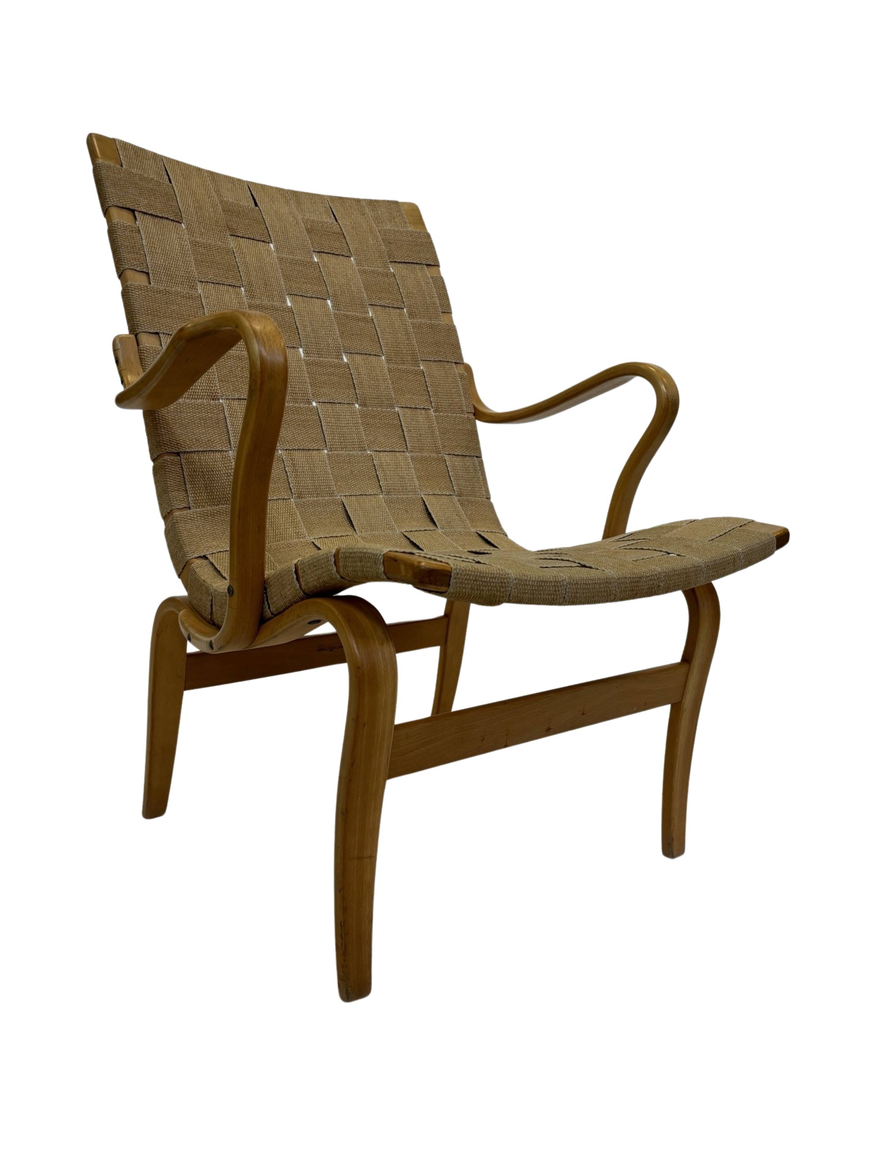 Paire de fauteuils originaux Mid Century modèle "Eva" par Bruno Mathsson 1971 Suède