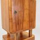 Pair of antique Art Deco bedside tables, walnut veneer, refurbished