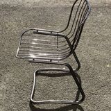 Two chairs in chrome metal