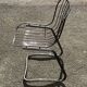 Two chairs in chrome metal