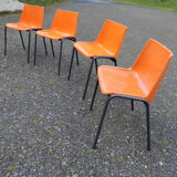 Lot of four vintage chairs 1960