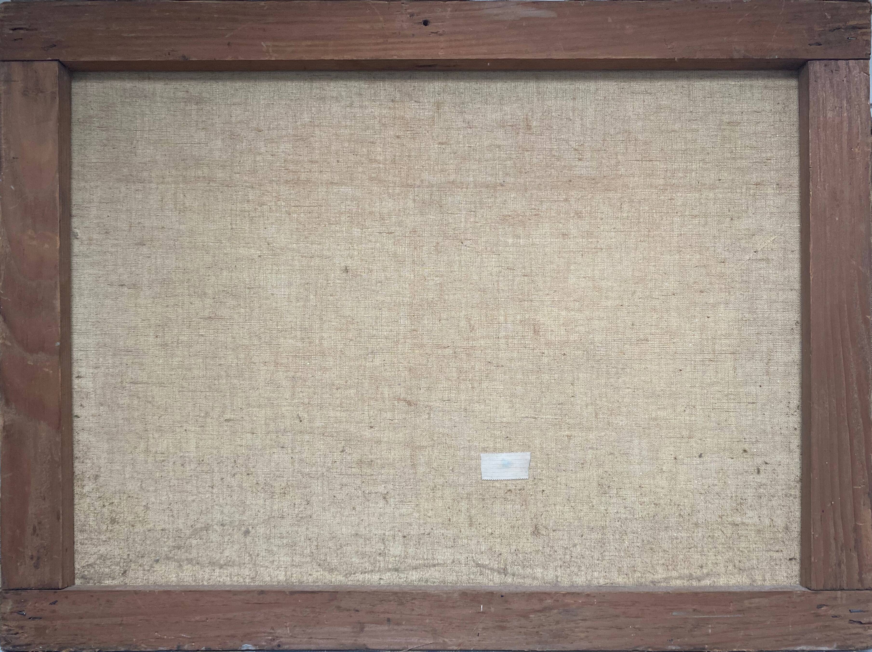 HST painting "Hilly landscape with the river" signed (to be deciphered)