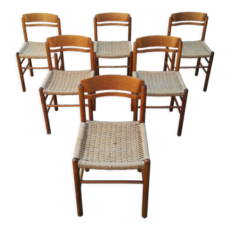 6 rope seated chairs