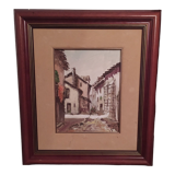 oil on canvas signed Joêl William 1993 rue du Pays Basque