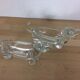 Set of 3 animal cups in vannes crystal, dogs and grasshopper