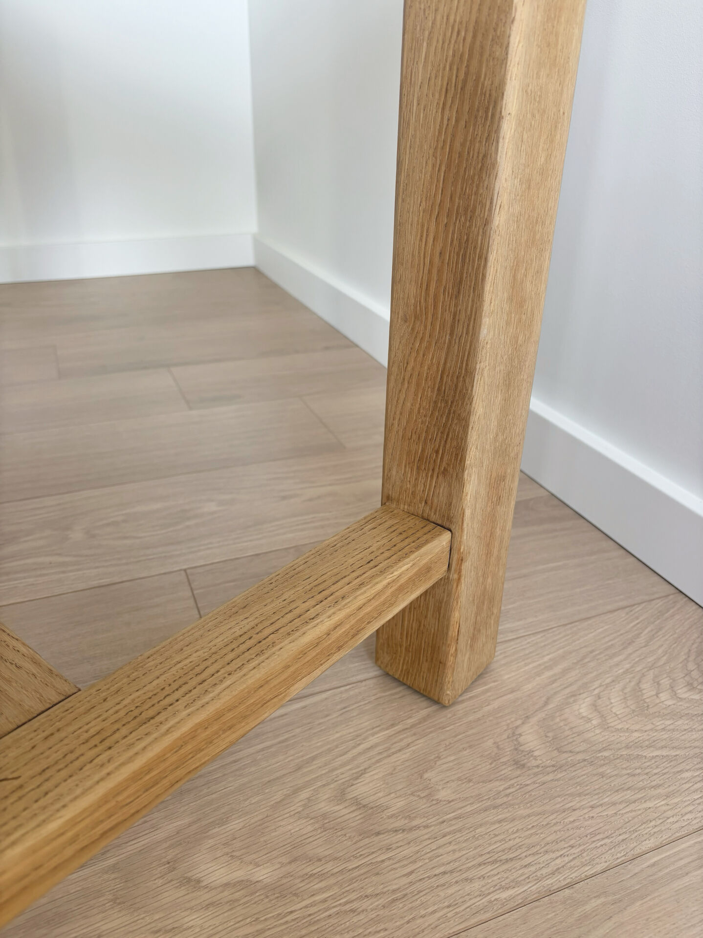 Old farmhouse table in solid oak with a drawer.
