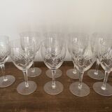 Verres à apéritif/digestif en cristal ciselé vintage 9 pièces