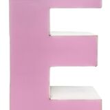Vintage pink illuminated letter e , 1970s