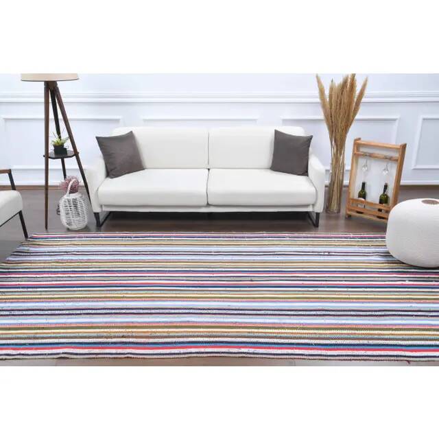 Vintage Turkish Oushak Handmade Wool Cotton Beige Kilim Area Rug 161x323