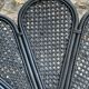 Vintage black rattan headboard 142cm