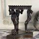 Pair of marble spheres on bronze tripods, 19th century
