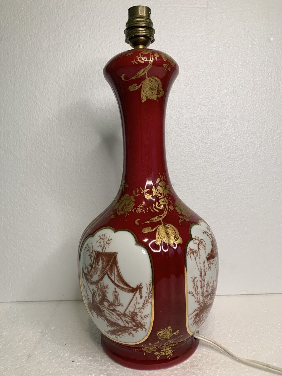 Porcelain table lamp from France Japanese decoration