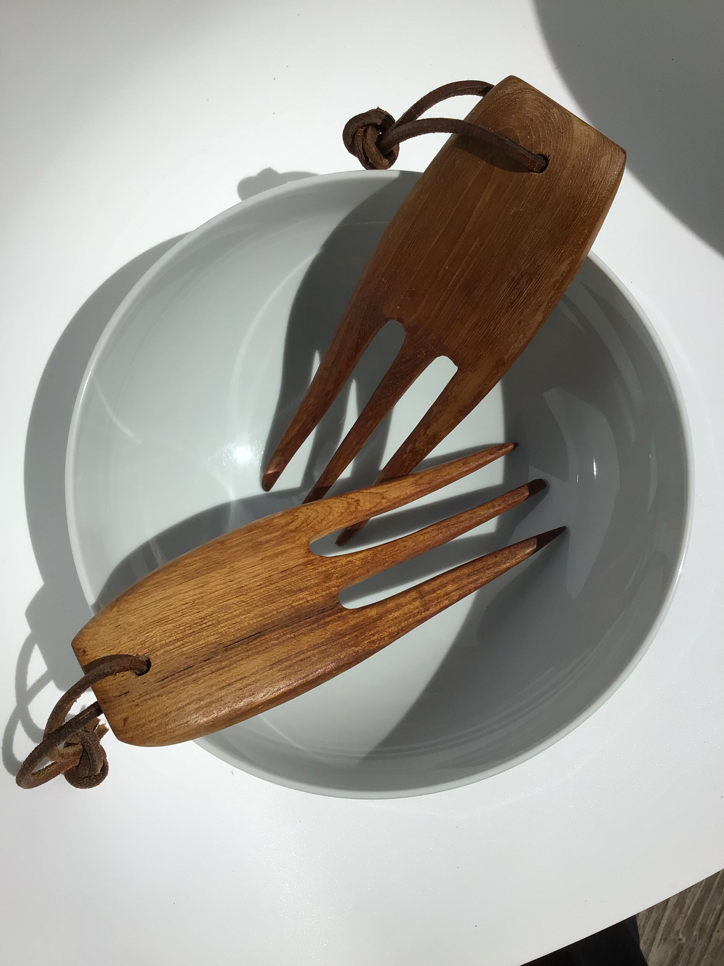 Cutlery exotic wood salad