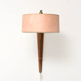 Lampe murale danoise réglable en teck et laiton du milieu du siècle, 1958