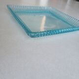 Empty blue glass pocket