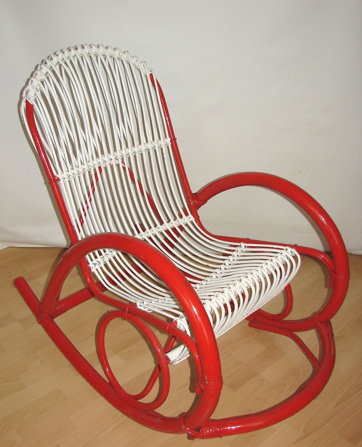 Rattan rocking chair Rohe Noordwolde , 1970s