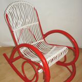 Rattan rocking chair Rohe Noordwolde , 1970s