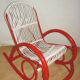 Rattan rocking chair Rohe Noordwolde, années 1970