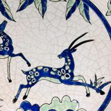 Plat vintage céramique emaux keralouve style art deco dlg catteau