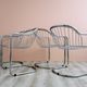 Set of 4 chrome wire dining chairs