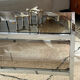 Table Basse Vintage Chrome & Verre Fumé (Style Belgo Chrom)