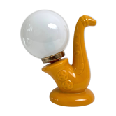Vintage ceramic saxophone lamp yellow opaline ball 1970 1980