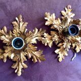 Hollywood Regency style Florentine wall lights