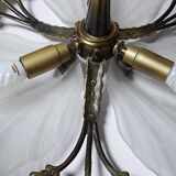 Lustre Hollywood Regency Art Deco vintage 80-90 Bronze Mariner Shells