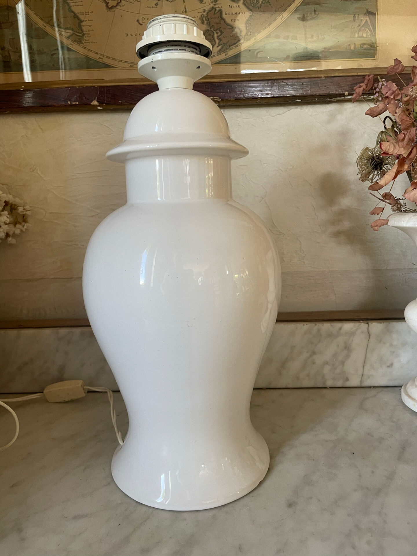 Vintage glazed ceramic lamp