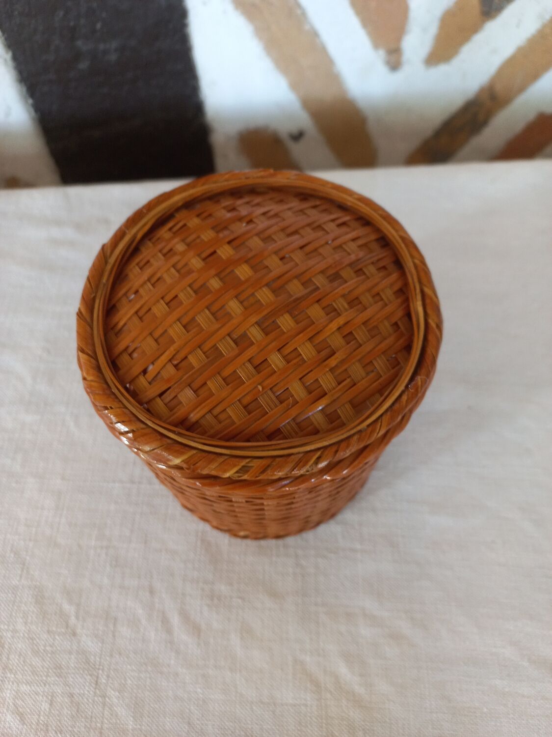 Vintage wicker box