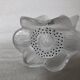 Crystal candlestick LALIQUE, three anemone flowers