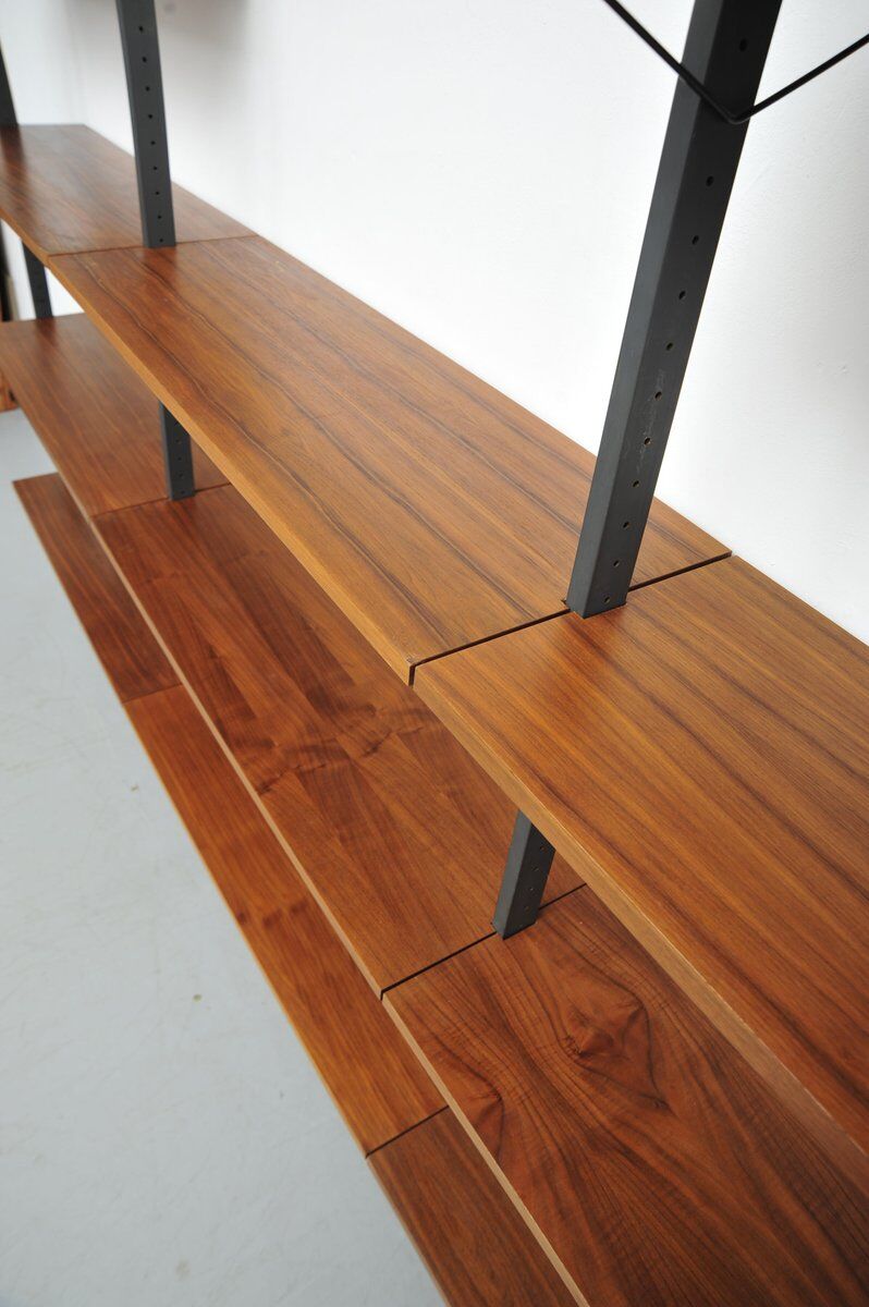 Swedish walnut shelving system by Pira, 1960s