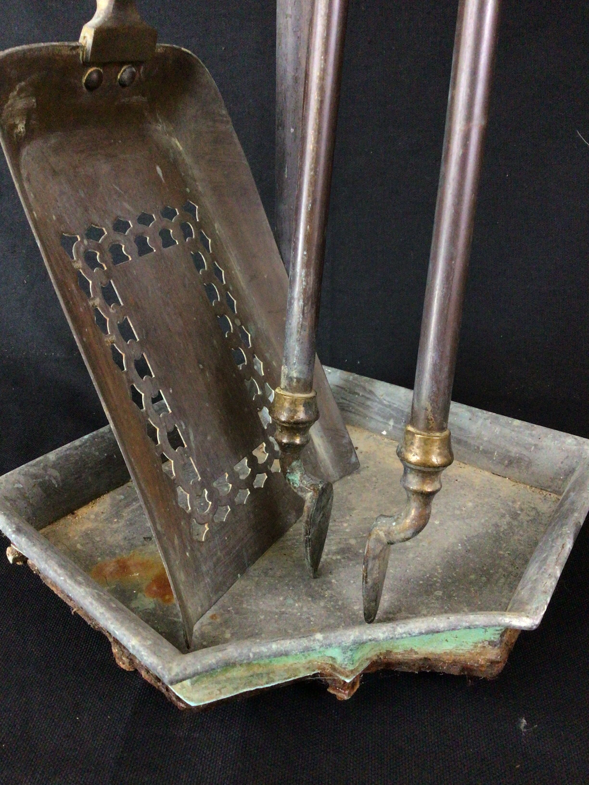 Brass fireplace servant