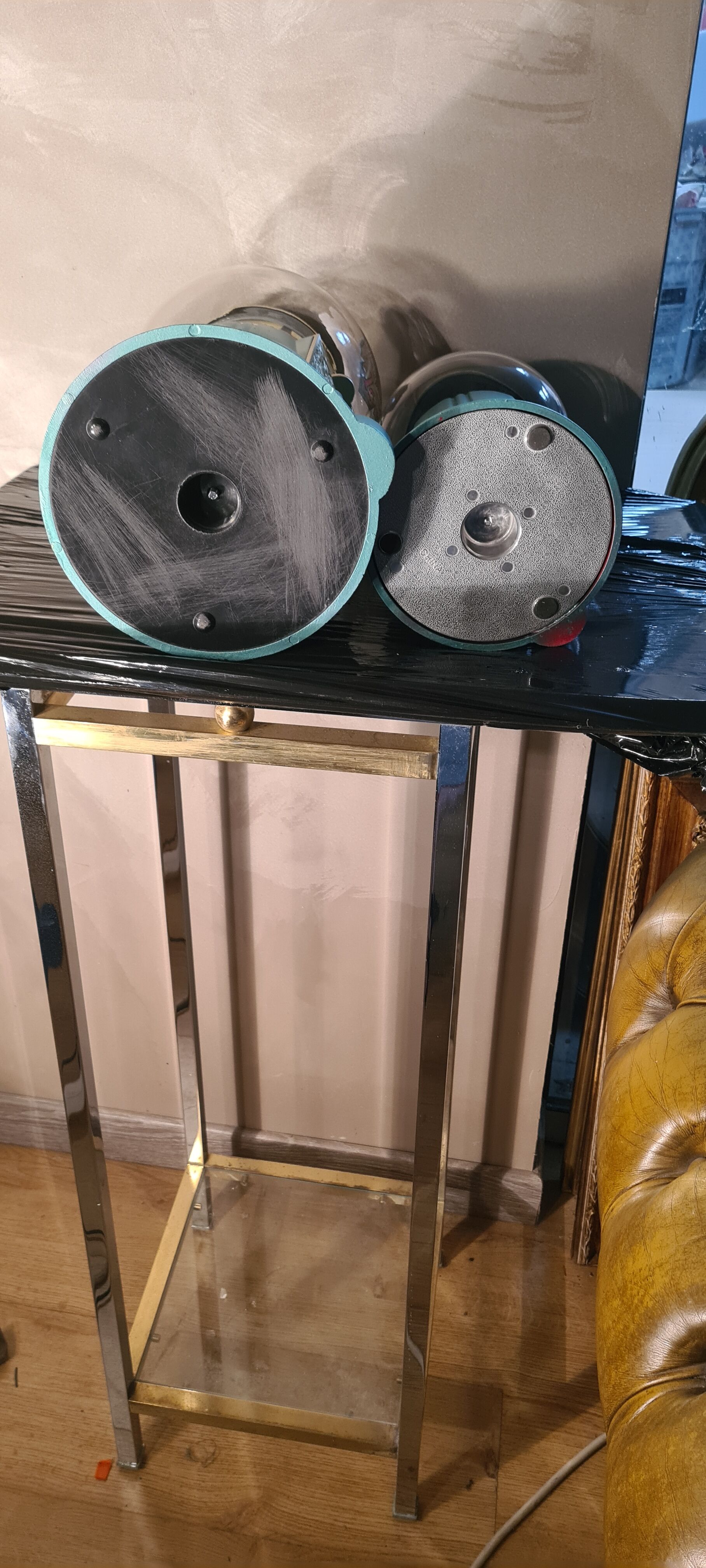 Distributor duo big 37cm and 28cm green metal and gold works in free