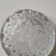 Ashtray/empty vintage pocket in cut bohemian crystal. decorated with diamond tips, braces