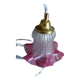 Lampe baladeuse en verre juponné vieux rose