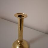 Brass candle holder with pusher