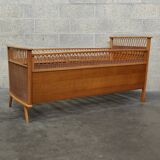 70s rattan and wood children's bed