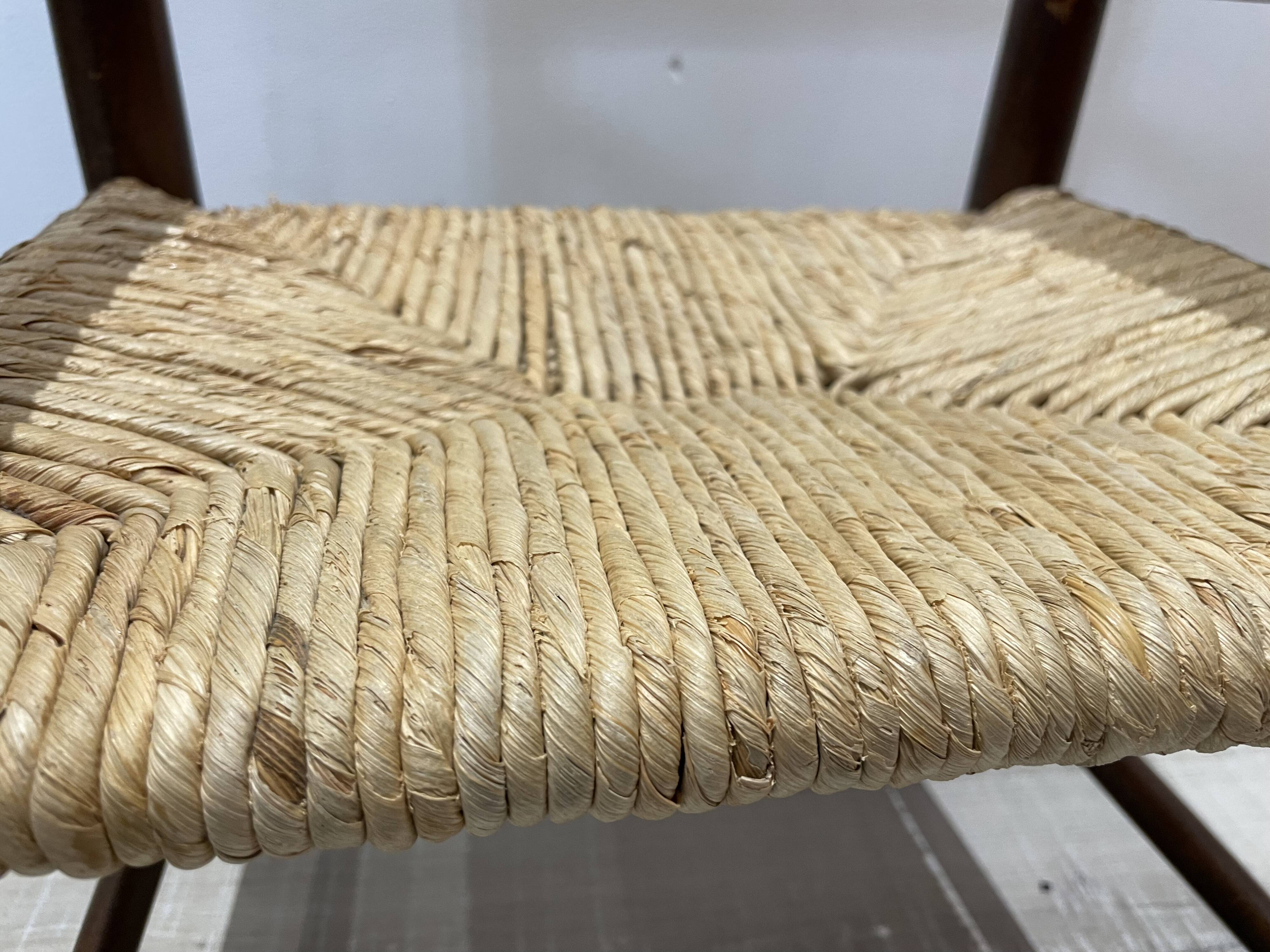 Children's straw armchair