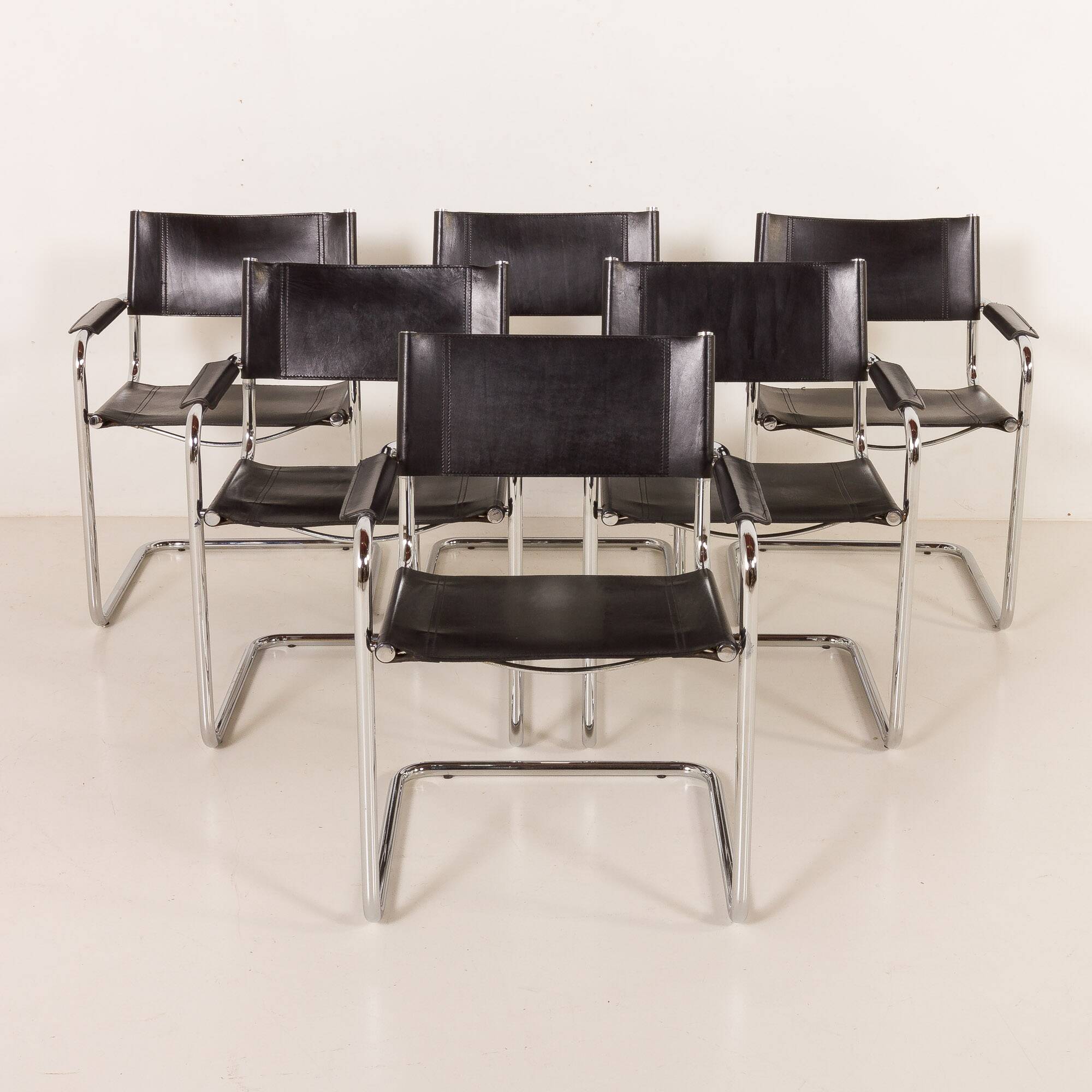 Bauhaus style Italian chairs attr. to Matteo Grassi, 1970s