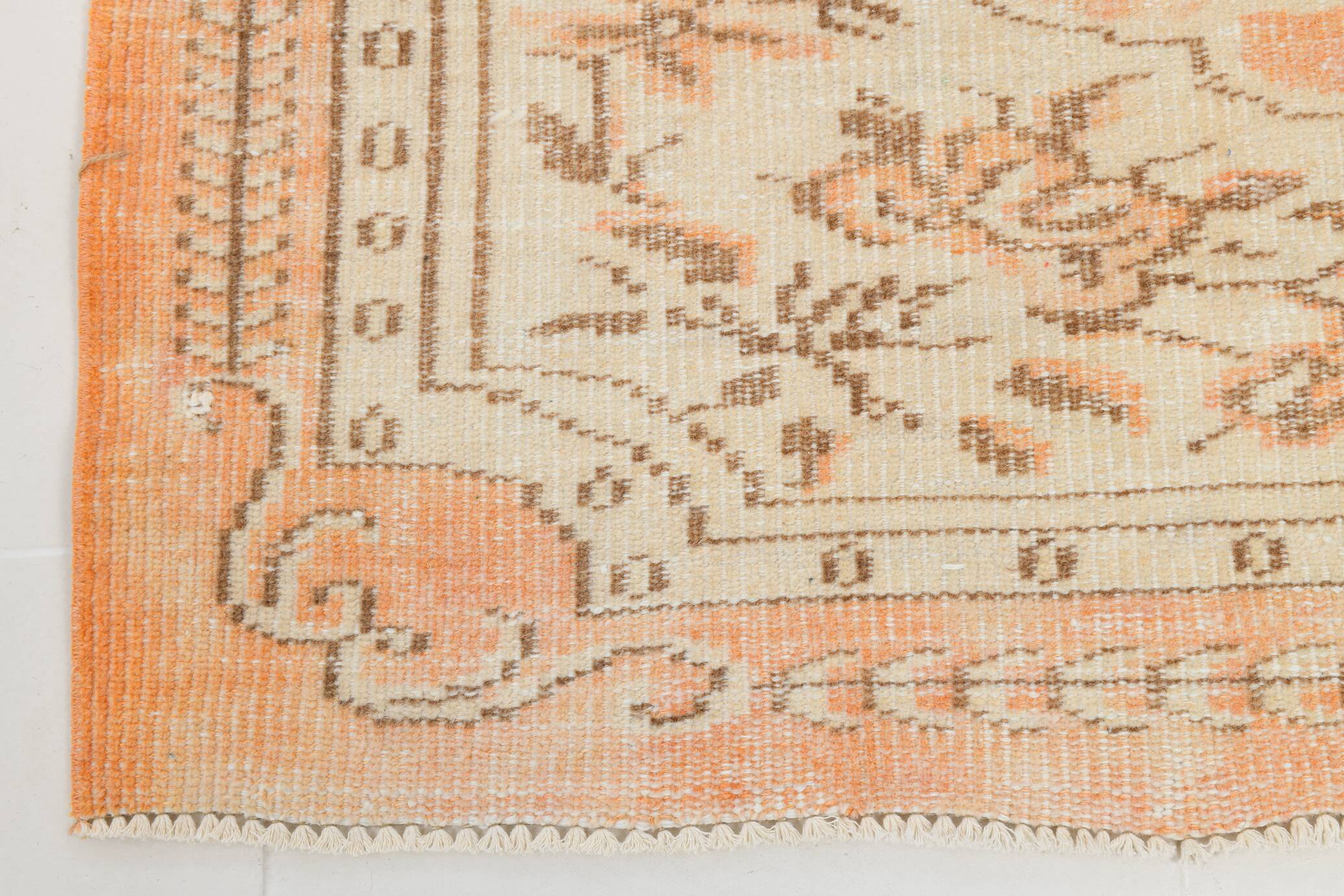 5x8 Soft Geometric Style Handmade Vintage Rug, 156x241 Cm