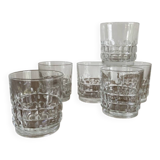 Set of 6 Luminarc Quadrille whisky glasses - Brand new condition
