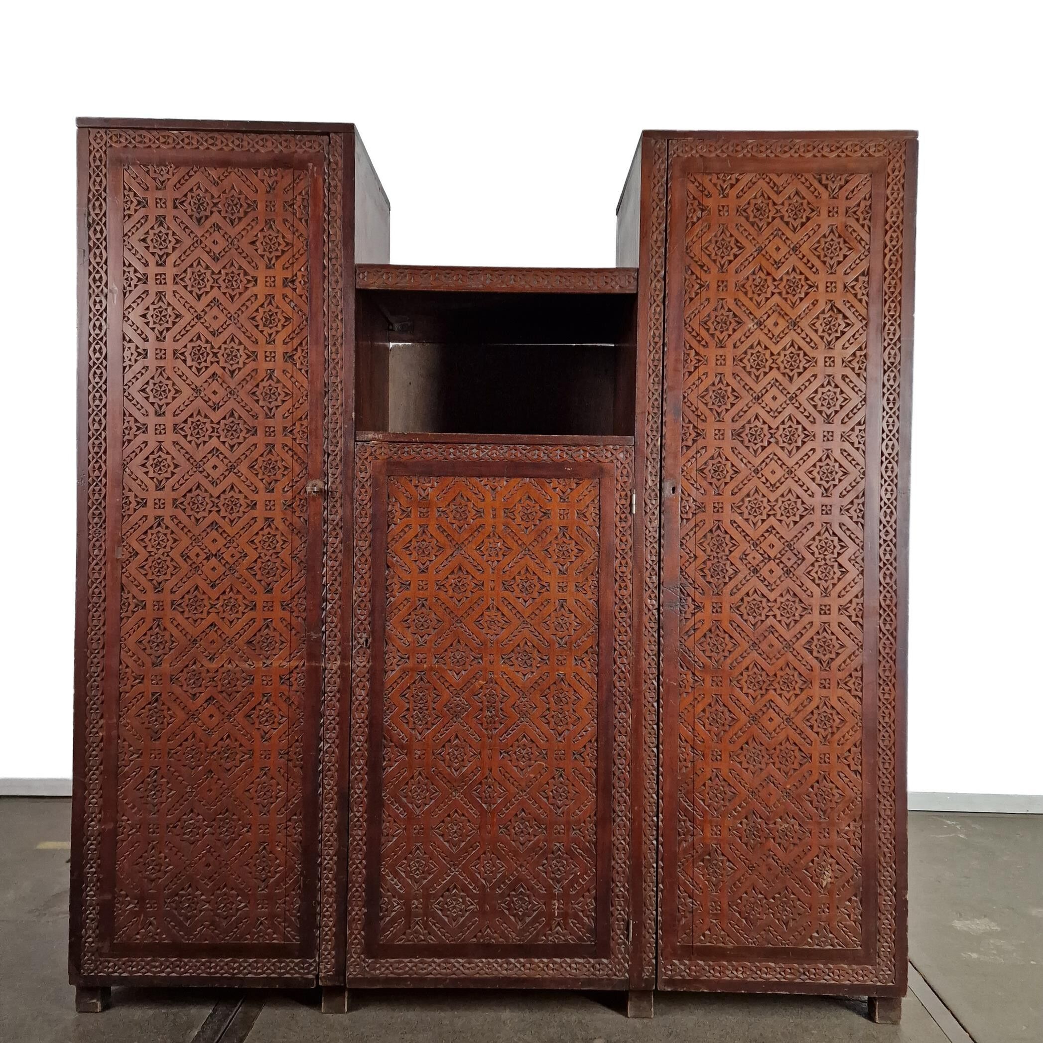 Wooden carved cabinet